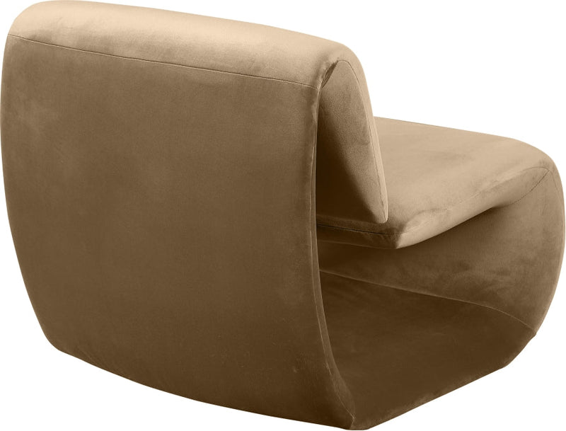 Nouveau Velvet Upholstered Accent Chair in Beige - 33022Beige