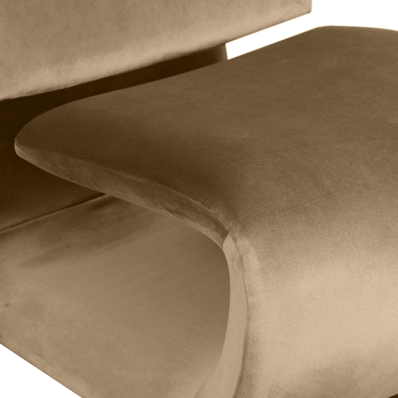 Nouveau Velvet Upholstered Accent Chair in Beige - 33022Beige