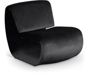 Nouveau Velvet Upholstered Accent Chair in Black - 33022Black