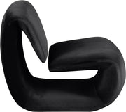 Nouveau Velvet Upholstered Accent Chair in Black - 33022Black