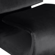 Nouveau Velvet Upholstered Accent Chair in Black - 33022Black