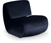 Nouveau Velvet Upholstered Accent Chair in Blue - 33022Navy