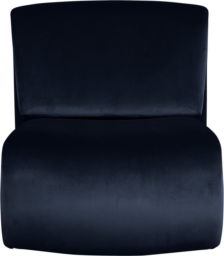 Nouveau Velvet Upholstered Accent Chair in Blue - 33022Navy