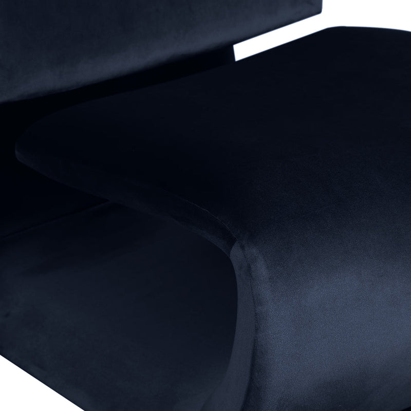 Nouveau Velvet Upholstered Accent Chair in Blue - 33022Navy