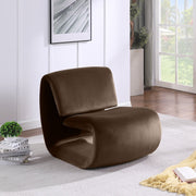 Nouveau Velvet Upholstered Accent Chair in Brown - 33022Brown