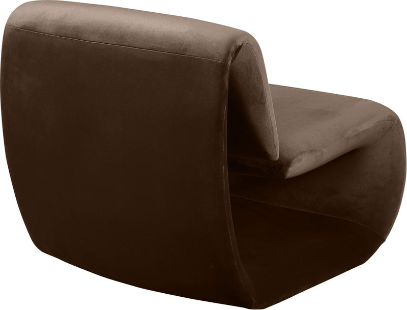 Nouveau Velvet Upholstered Accent Chair in Brown - 33022Brown