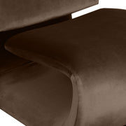 Nouveau Velvet Upholstered Accent Chair in Brown - 33022Brown