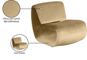 Nouveau Velvet Upholstered Accent Chair in Camel - 33022Camel
