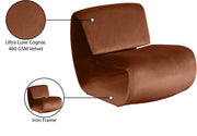 Nouveau Velvet Upholstered Accent Chair in Cognac - 33022Cognac