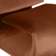 Nouveau Velvet Upholstered Accent Chair in Cognac - 33022Cognac