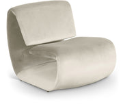 Nouveau Velvet Upholstered Accent Chair in Cream - 33022Cream