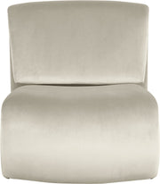 Nouveau Velvet Upholstered Accent Chair in Cream - 33022Cream
