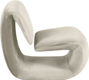 Nouveau Velvet Upholstered Accent Chair in Cream - 33022Cream