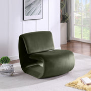 Nouveau Velvet Upholstered Accent Chair in Green - 33022Green