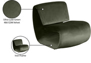 Nouveau Velvet Upholstered Accent Chair in Green - 33022Green