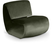 Nouveau Velvet Upholstered Accent Chair in Green - 33022Green