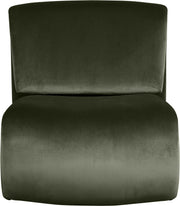 Nouveau Velvet Upholstered Accent Chair in Green - 33022Green