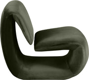 Nouveau Velvet Upholstered Accent Chair in Green - 33022Green