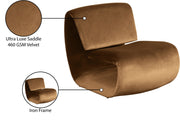 Nouveau Velvet Upholstered Accent Chair in Saddle - 33022Saddle