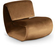 Nouveau Velvet Upholstered Accent Chair in Saddle - 33022Saddle