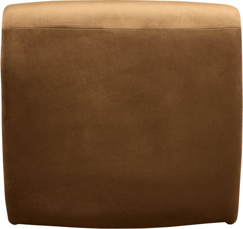 Nouveau Velvet Upholstered Accent Chair in Saddle - 33022Saddle
