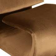 Nouveau Velvet Upholstered Accent Chair in Saddle - 33022Saddle