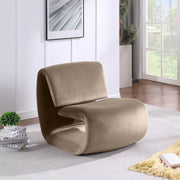 Nouveau Velvet Upholstered Accent Chair in Taupe - 33022Taupe