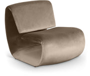 Nouveau Velvet Upholstered Accent Chair in Taupe - 33022Taupe
