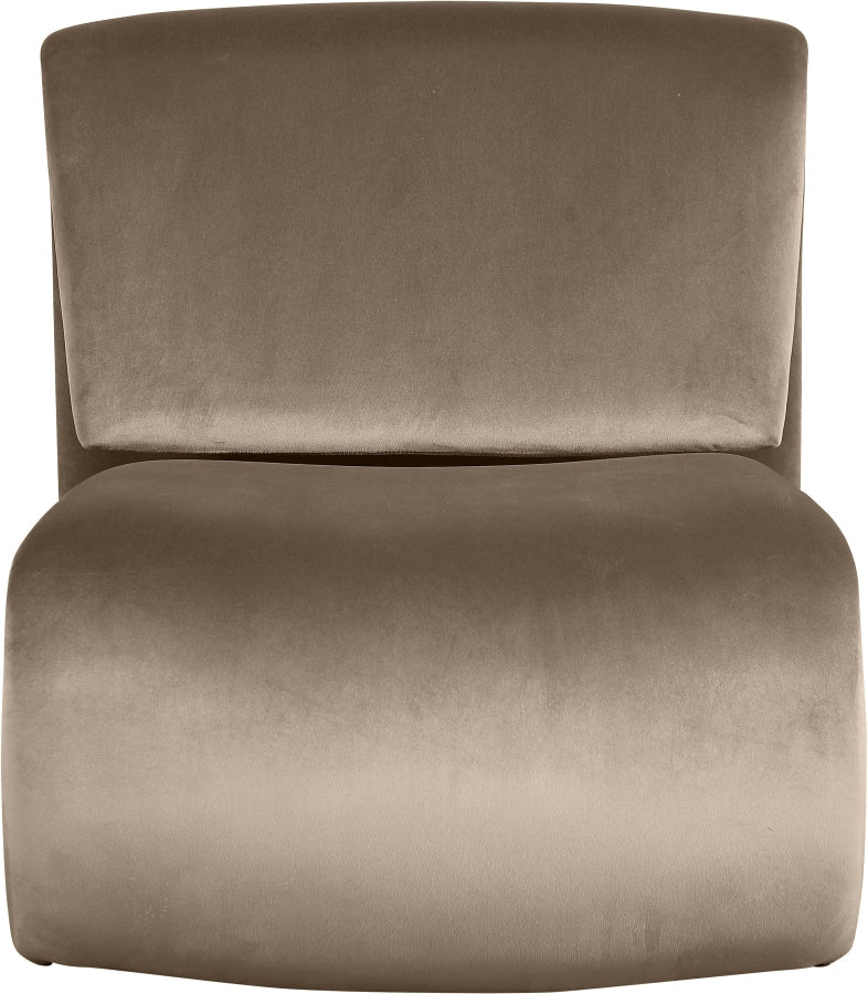 Nouveau Velvet Upholstered Accent Chair in Taupe - 33022Taupe