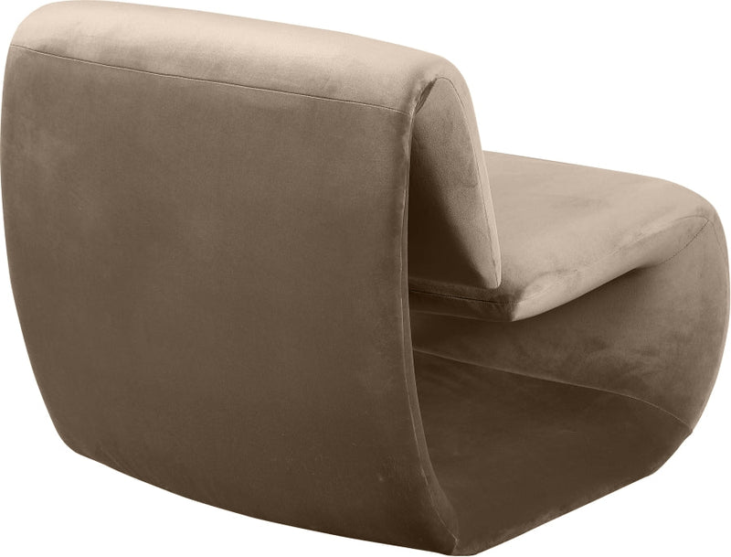 Nouveau Velvet Upholstered Accent Chair in Taupe - 33022Taupe