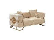 Nova 3-pieces (Sofa & Loveseat & Chair) Livingroom Set Cream in Cream - 101-NOV-CEM19301-321