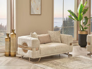 Nova 3-pieces (Sofa & Loveseat & Chair) Livingroom Set Cream in Cream - 101-NOV-CEM19301-321