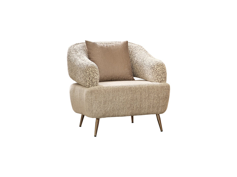 Nova 3-pieces (Sofa & Loveseat & Chair) Livingroom Set Cream in Cream - 101-NOV-CEM19301-321