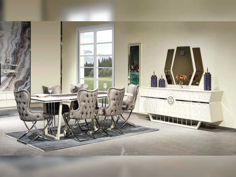 Nova Consol With Mirror - 115-NOV-WHI-CONM
