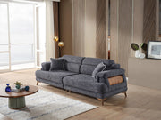 Nova Elf 4-pieces (2 Sofa & 2 Chair) Livingroom in Cream - Brown - 200-ELIF-NOV-A620-3311