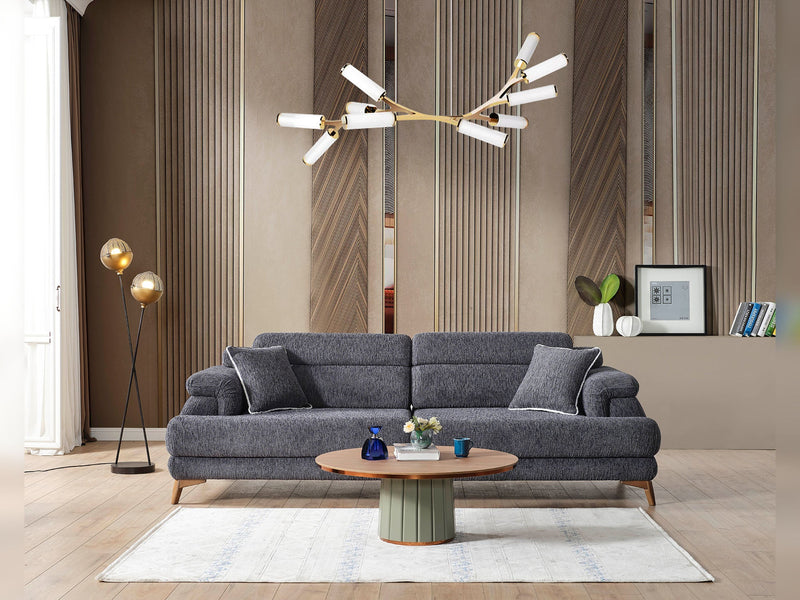 Nova Elf 4-pieces (2 Sofa & 2 Chair) Livingroom in Cream - Brown - 200-ELIF-NOV-A620-3311