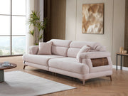 Nova Elf 4-pieces (2 Sofa & 2 Chair) Livingroom in Cream - Brown - 200-ELIF-NOV-A620-3311