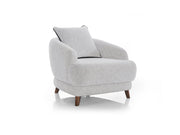 Nova Elf 4-pieces (2 Sofa & 2 Chair) Livingroom in White - Anthracite - 200-ELIF-NOV-A621-3311