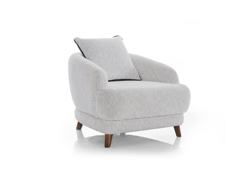 Nova Elf 4-pieces (2 Sofa & 2 Chair) Livingroom in White - Anthracite - 200-ELIF-NOV-A621-3311
