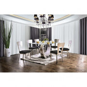 Nova Silver/Black Dining Table - CM3728T-TABLE