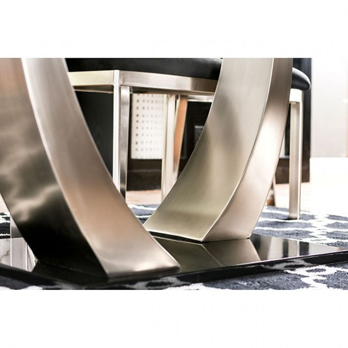Nova Silver/Black Dining Table - CM3728T-TABLE