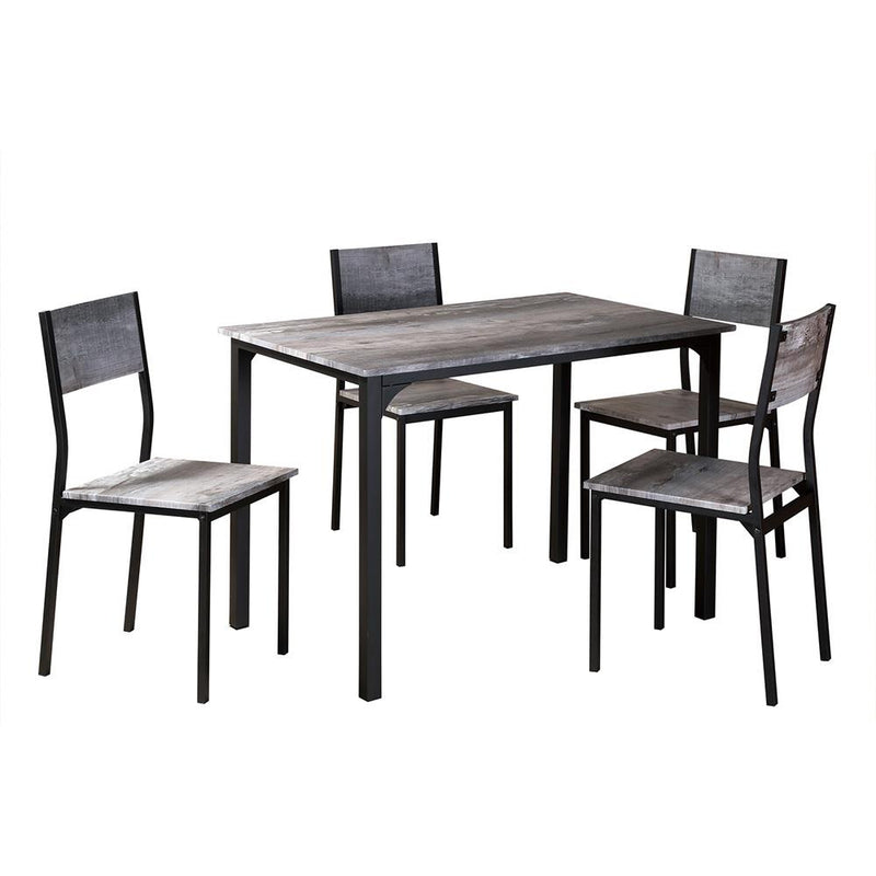 Nox - 5PC Dining Set, Table and 4 Chairs 1SET/CTN - D395-5PC-Set