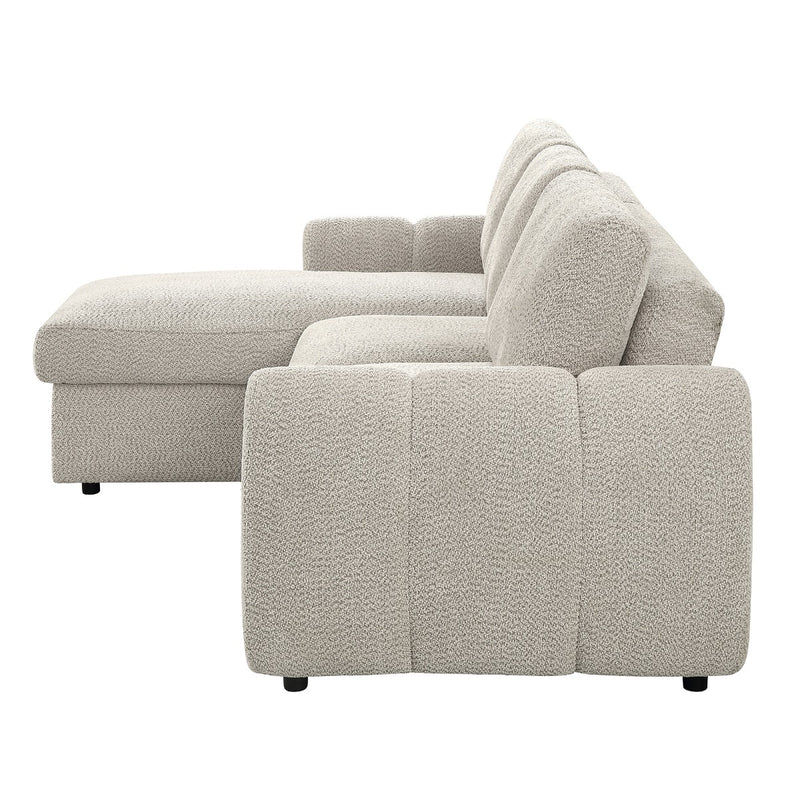 Nuriel Reversible Sectional Sofa w/Sleeper & Storage - LV07550