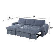 Nuriel Reversible Sectional Sofa w/Sleeper & Storage - LV07560