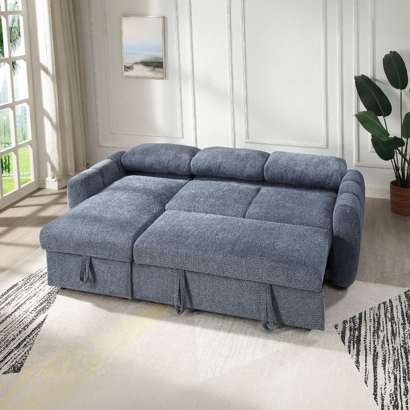 Nuriel Reversible Sectional Sofa w/Sleeper & Storage - LV07560