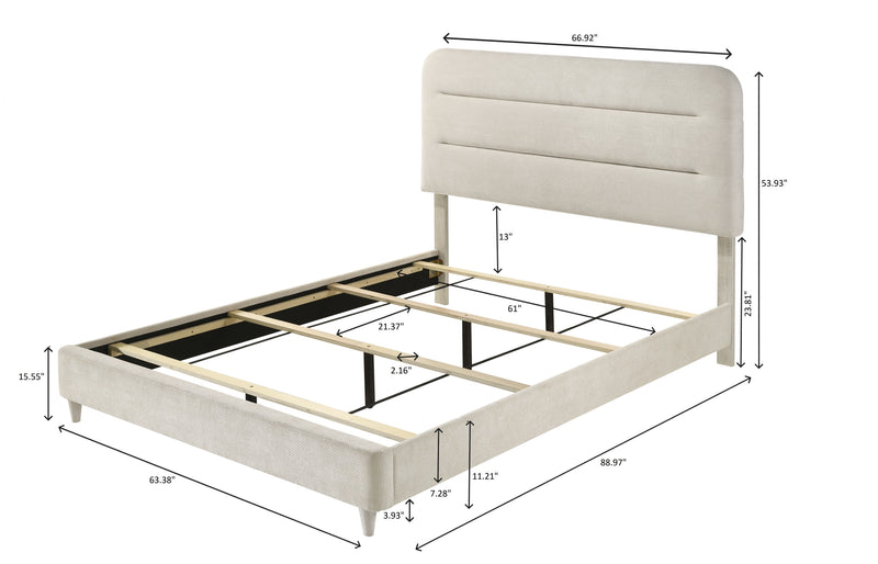 Nyomi White Upholstered Bedroom Set - Gate FurnitureBedroom Set