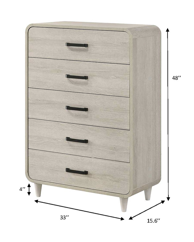 Nyomi White Upholstered Bedroom Set - Gate FurnitureBedroom Set