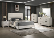 Nyomi White Upholstered Bedroom Set - Gate FurnitureBedroom Set