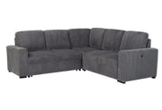 U2660 Grey Sofa Bed Sectional W/O Chaise And W/O Pullout - U2660-5-GREY-SEC W/O CHS & W/O PO