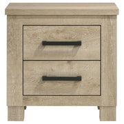Oakglen 2-drawer Nightstand Bedside Table Weathered Oak - 225102